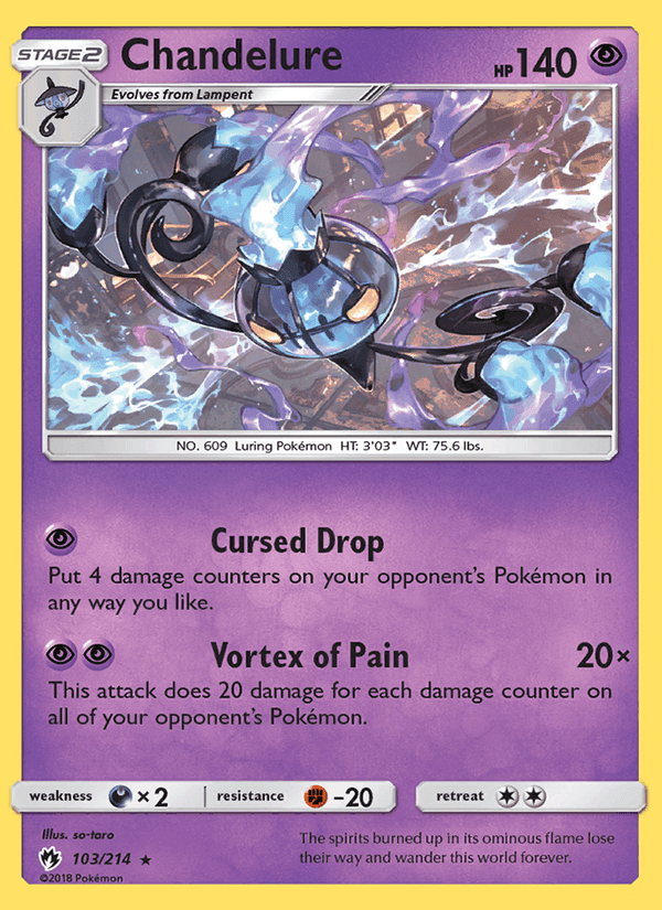 Chandelure, card 103 from Lost Thunder