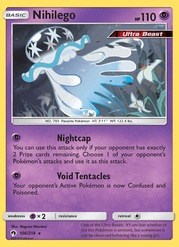 Nihilego, card 106 from Lost Thunder