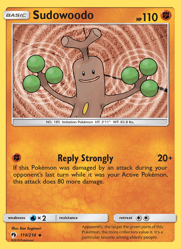 Sudowoodo, card 110 from Lost Thunder