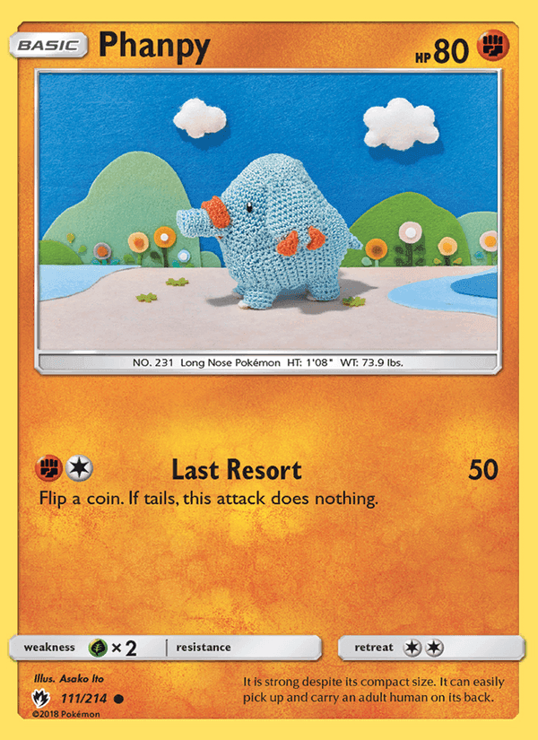 Phanpy, card 111 from Lost Thunder