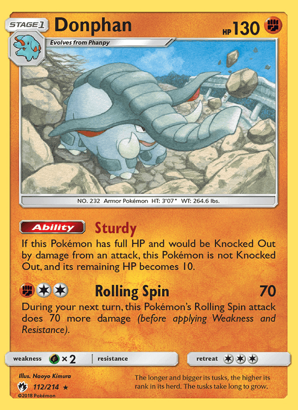 Donphan, card 112 from Lost Thunder