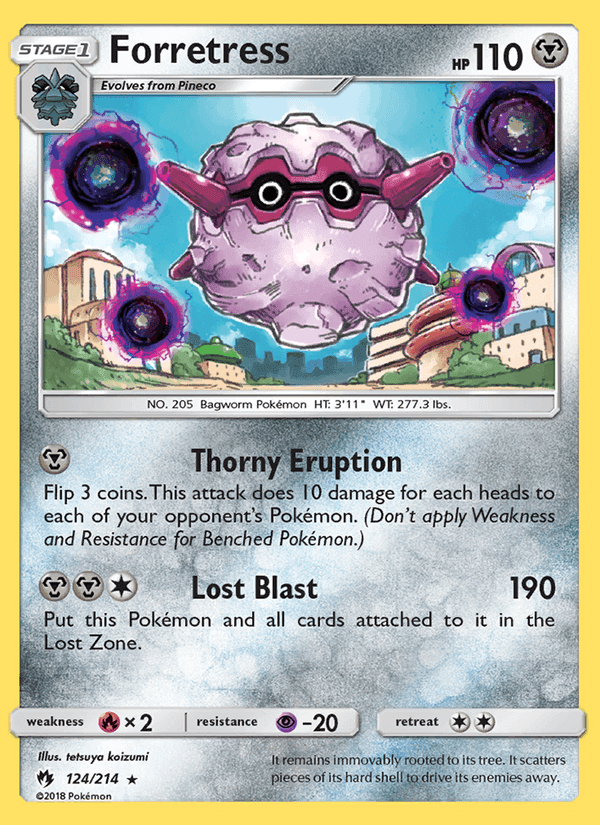 Forretress, card 124 from Lost Thunder