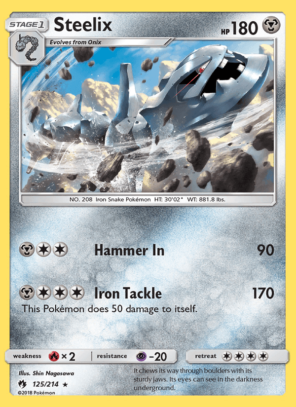 Steelix, card 125 from Lost Thunder