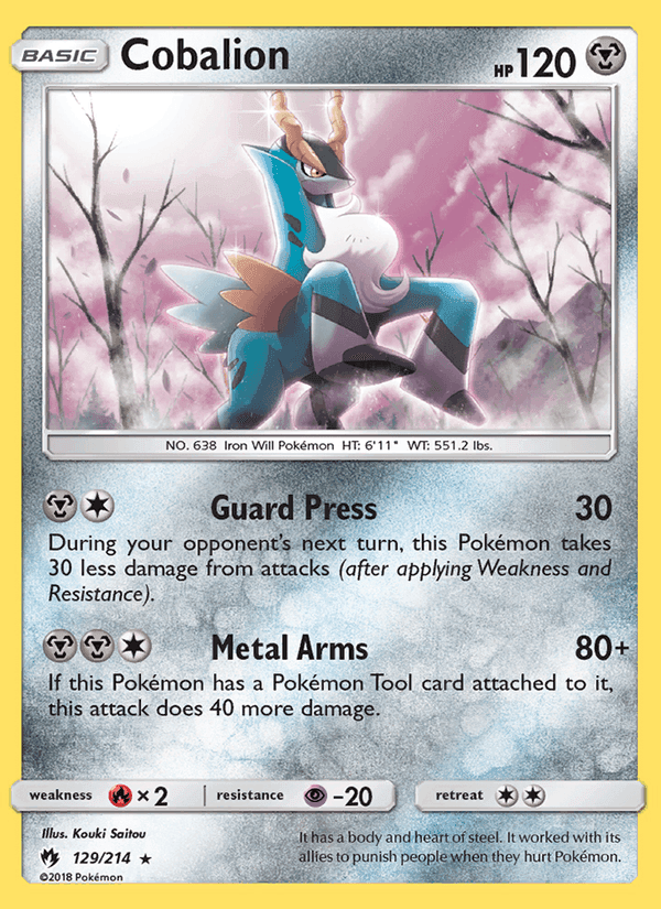 Cobalion, card 129 from Lost Thunder