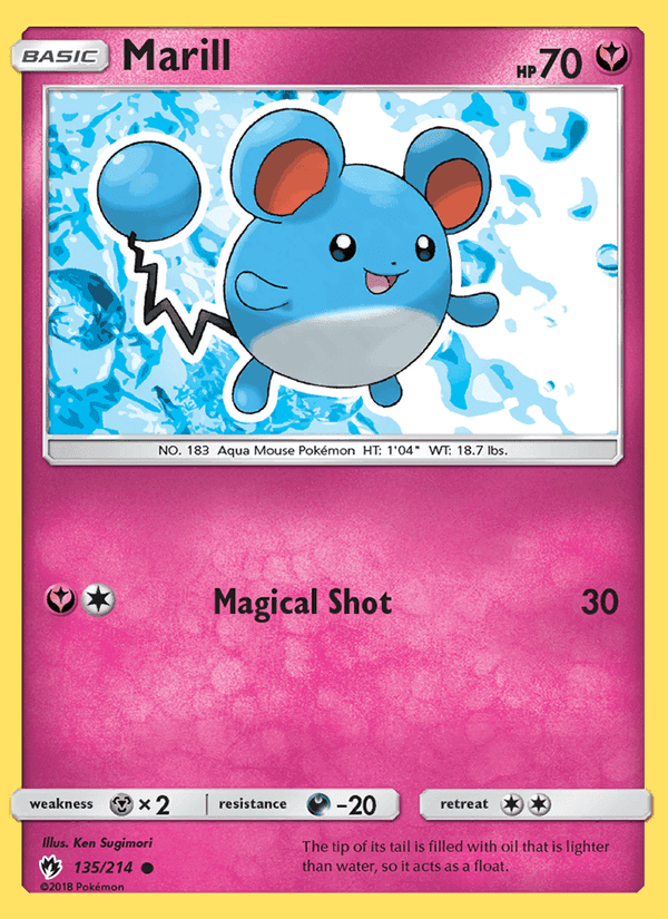 Marill, card 135 from Lost Thunder