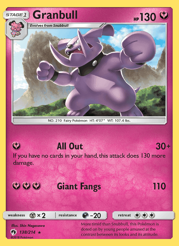 Granbull, card 138 from Lost Thunder