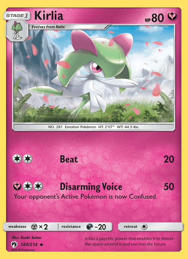 Kirlia, card 140 from Lost Thunder