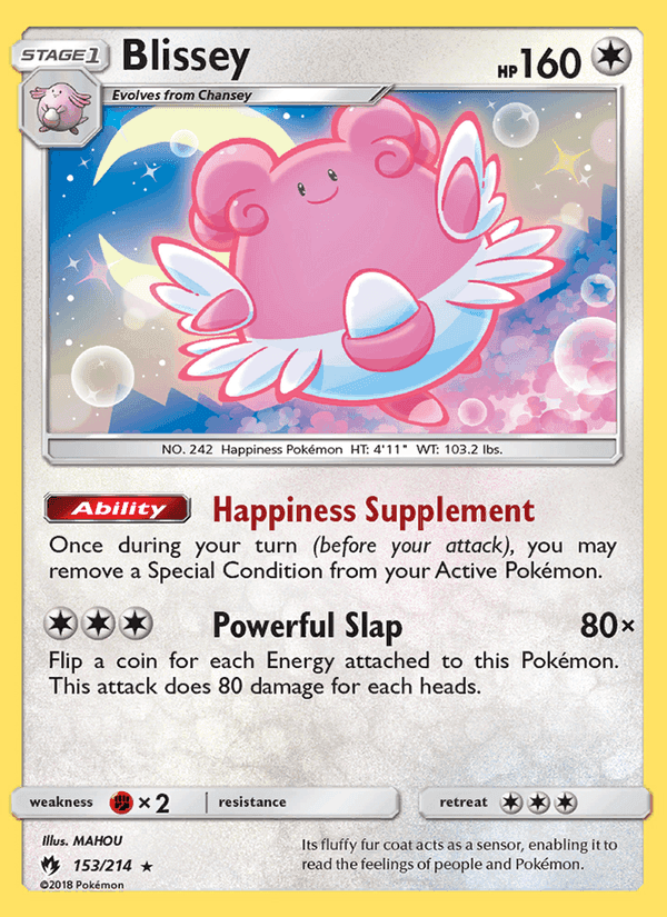 Blissey, card 153 from Lost Thunder