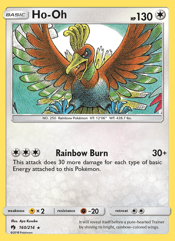 Ho-Oh, card 160 from Lost Thunder