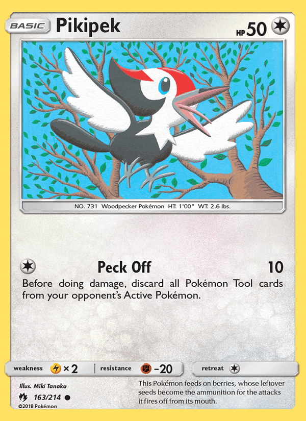 Pikipek, card 163 from Lost Thunder