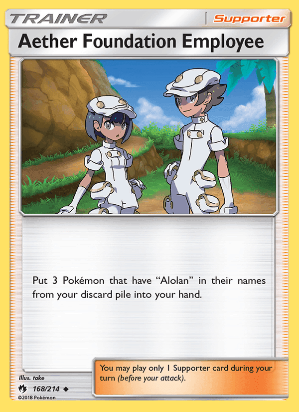 Aether Foundation Employee, card 168 from Lost Thunder