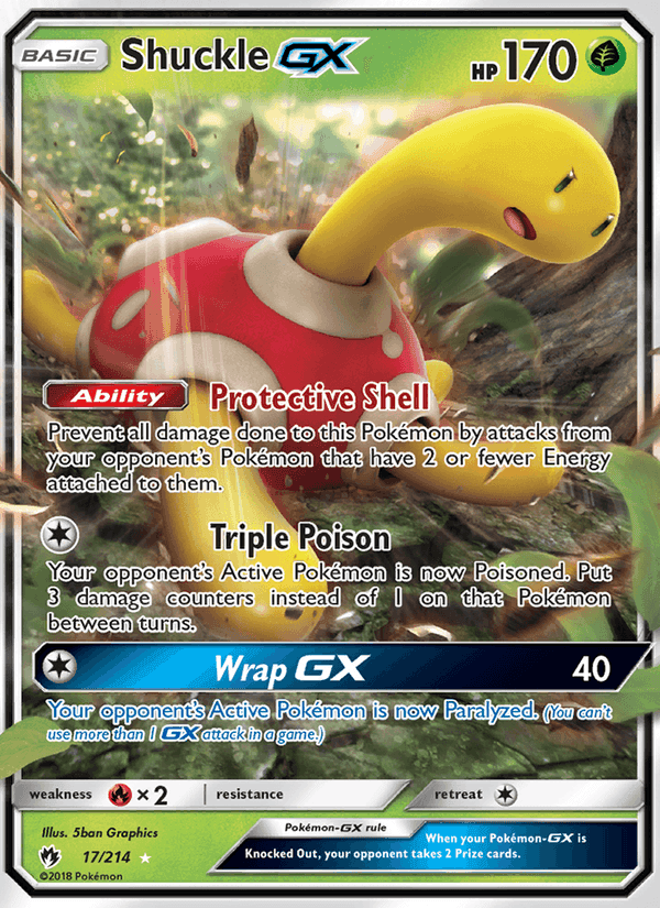 Shuckle GX, card 17 from Lost Thunder