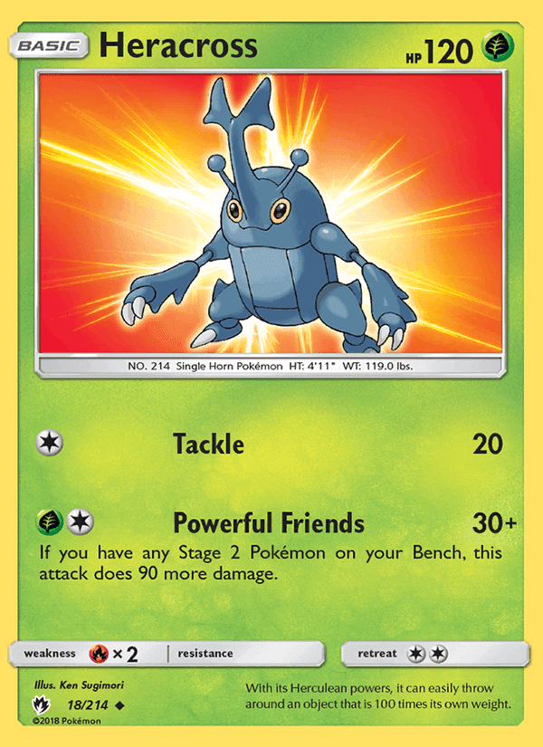 Heracross, card 18 from Lost Thunder