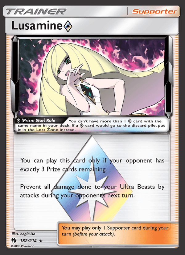 Lusamine ◇, card 182 from Lost Thunder