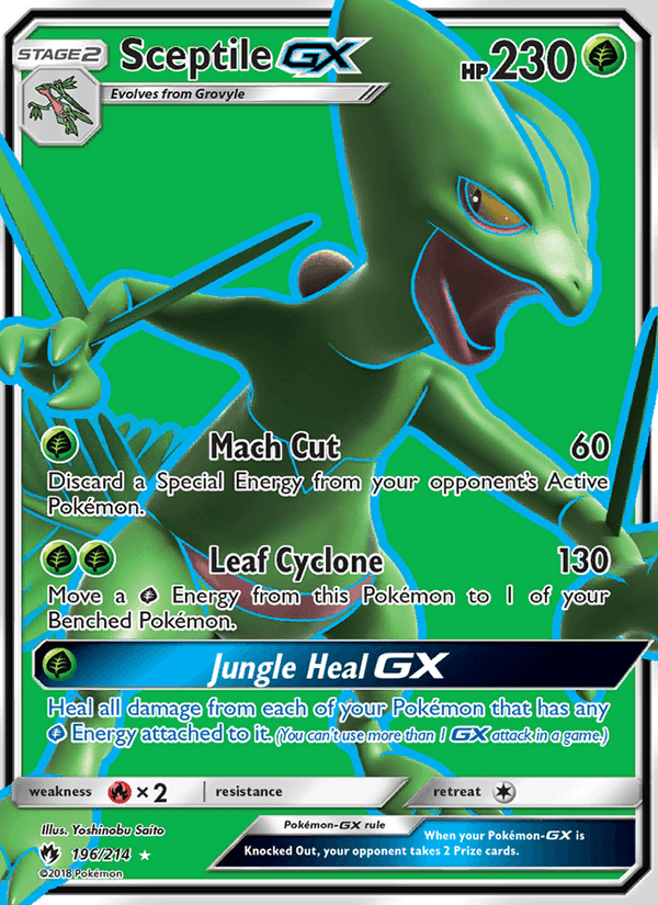 Sceptile GX, card 196 from Lost Thunder