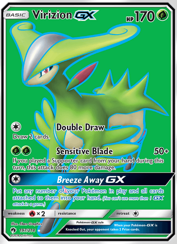 Virizion GX, card 197 from Lost Thunder