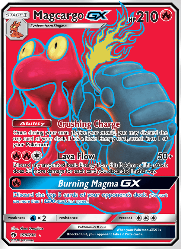 Magcargo GX, card 198 from Lost Thunder