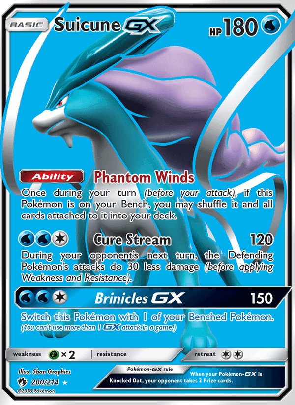 Suicune GX, carte 200 de Lost Thunder