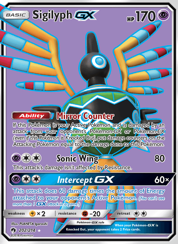 Sigilyph GX, carta 202 di Lost Thunder