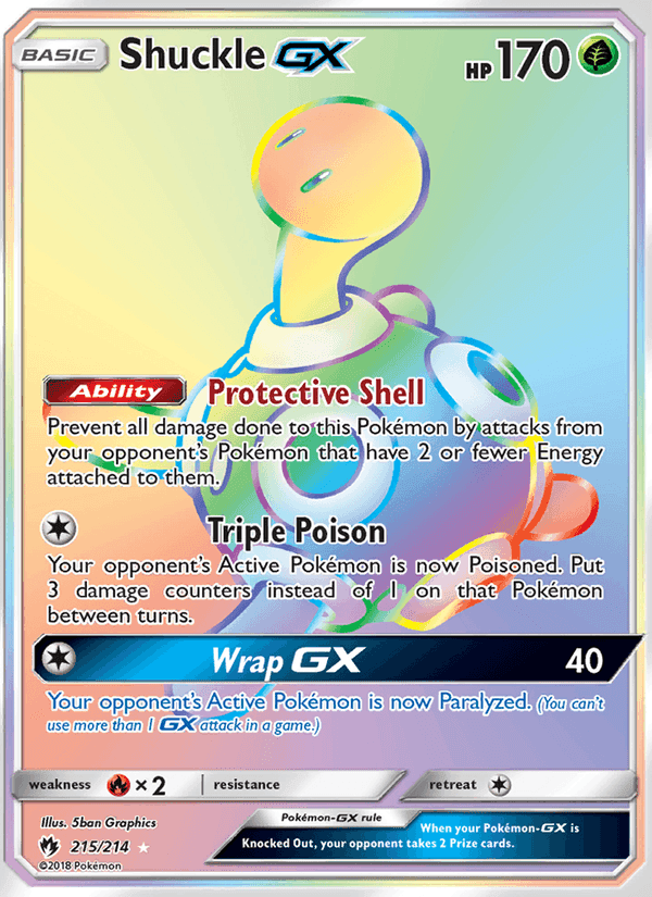Shuckle GX, card 215 from Lost Thunder