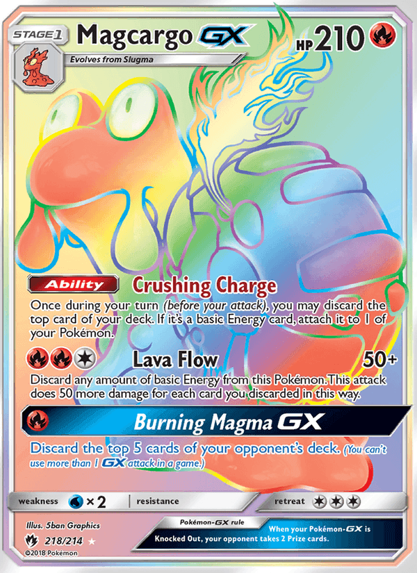 Magcargo GX, card 218 from Lost Thunder