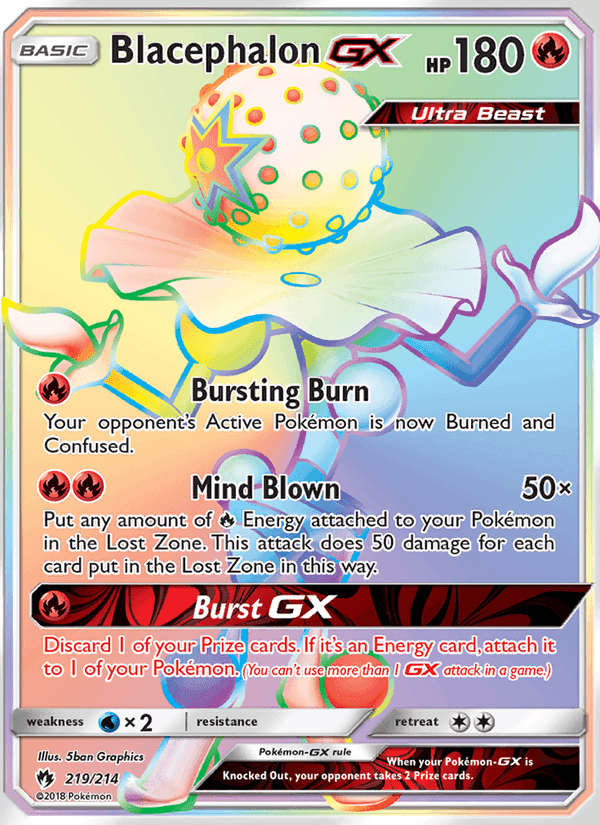 Blacephalon GX, card 219 from Lost Thunder