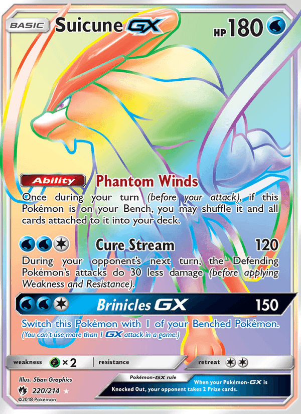 Suicune GX, carte 220 de Lost Thunder