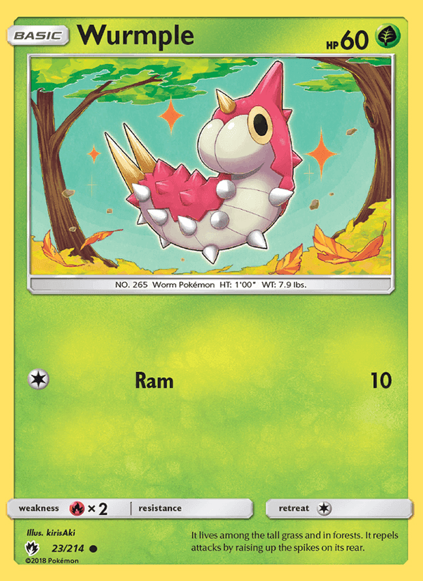 Wurmple, card 23 from Lost Thunder