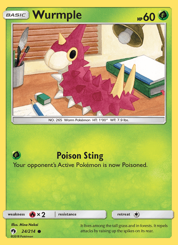 Wurmple, card 24 from Lost Thunder