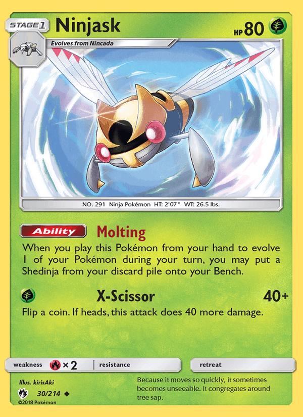 Ninjask, card 30 from Lost Thunder