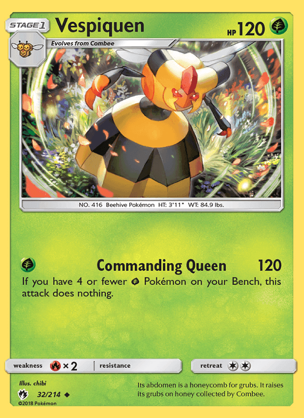 Vespiquen, card 32 from Lost Thunder