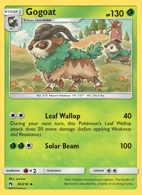 Gogoat, card 36 from Lost Thunder