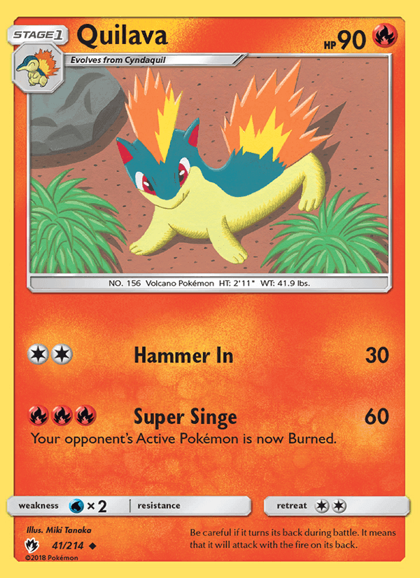 Quilava, card 41 from Lost Thunder