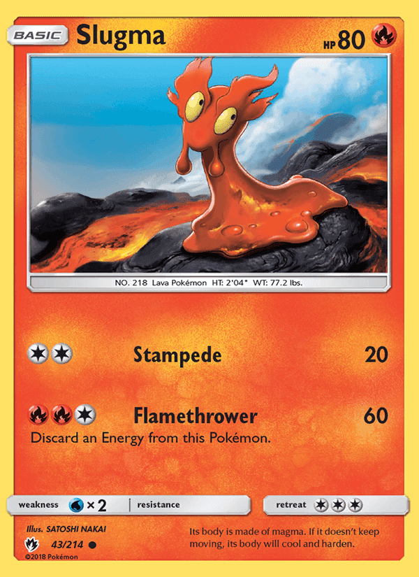 Slugma, carta 43 di Lost Thunder