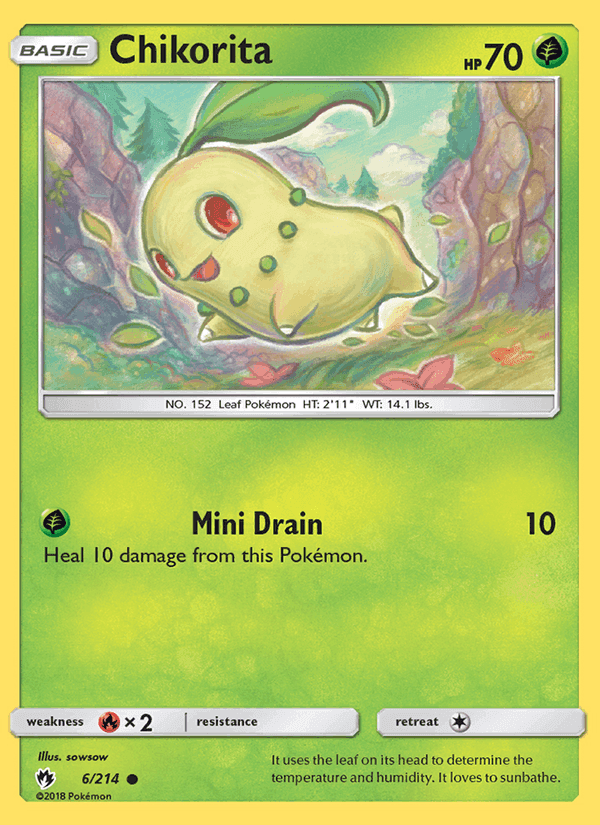 Chikorita, card 6 from Lost Thunder