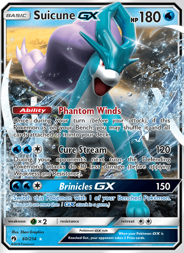 Suicune GX, card 60 from Lost Thunder