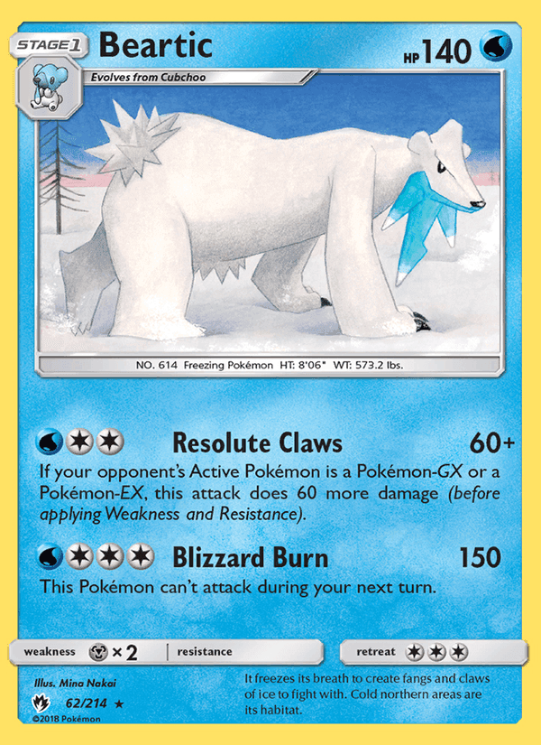 Beartic, card 62 from Lost Thunder