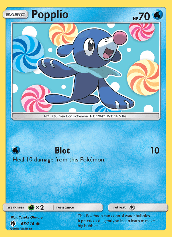Popplio, card 65 from Lost Thunder