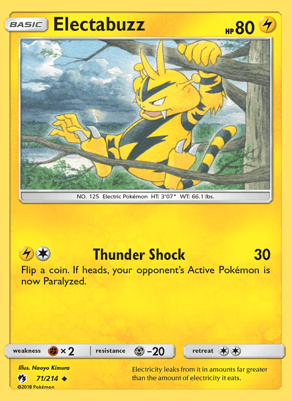 Electabuzz, card 71 from Lost Thunder
