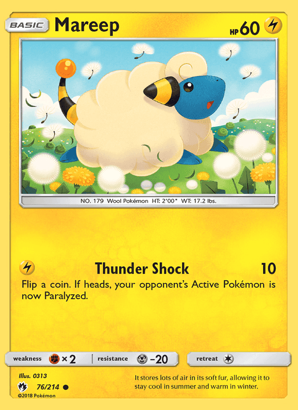 Mareep, card 76 from Lost Thunder