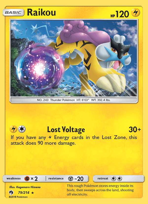 Raikou, card 79 from Lost Thunder