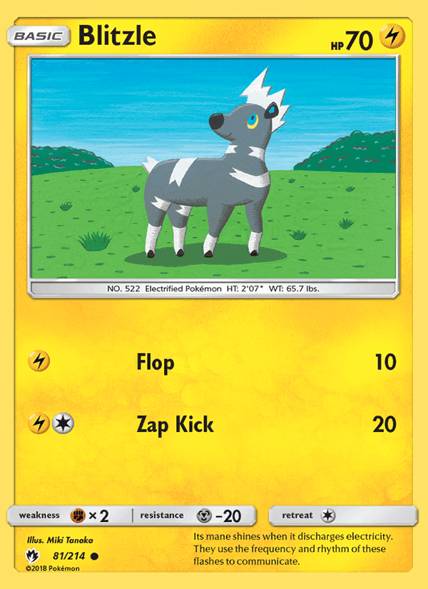 Blitzle, card 81 from Lost Thunder