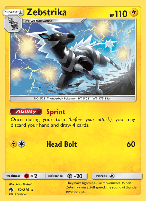 Zebstrika, card 82 from Lost Thunder