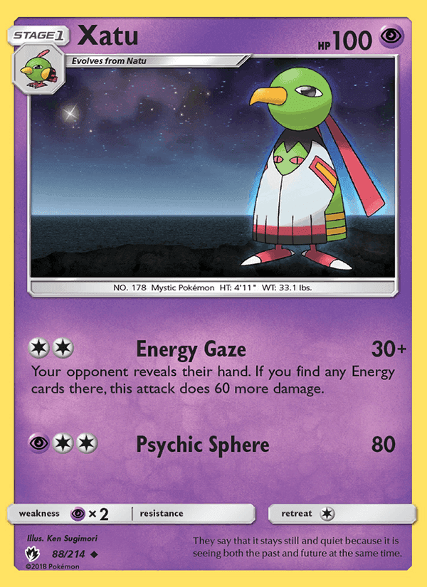 Xatu, card 88 from Lost Thunder