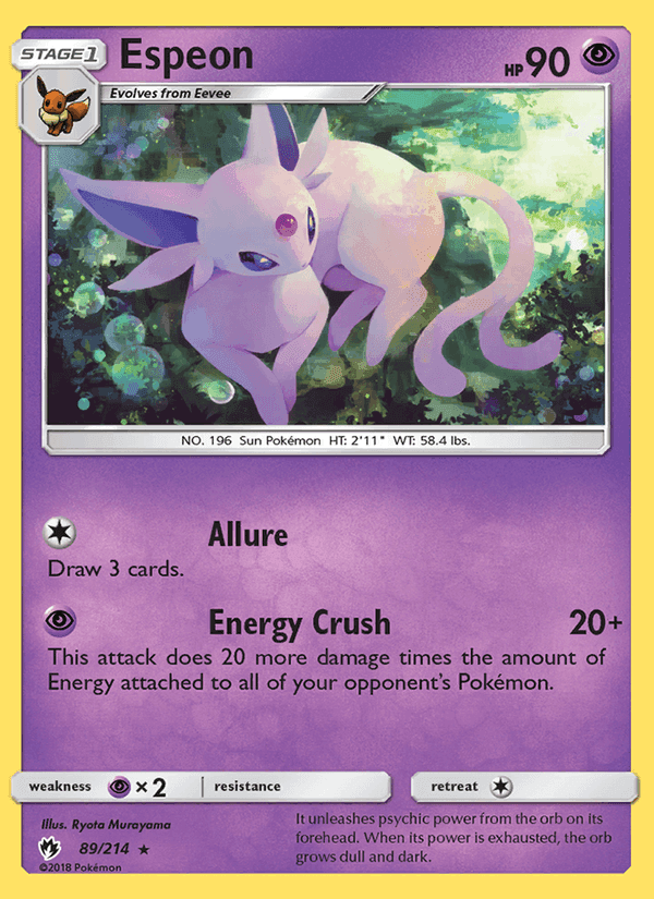Espeon, carta 89 de Lost Thunder