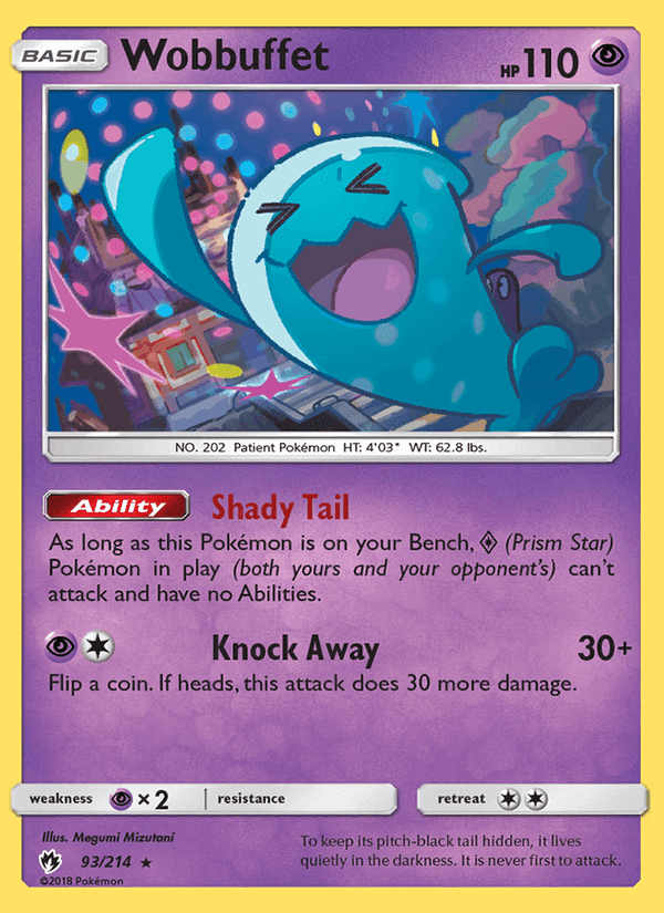 Wobbuffet, card 93 from Lost Thunder