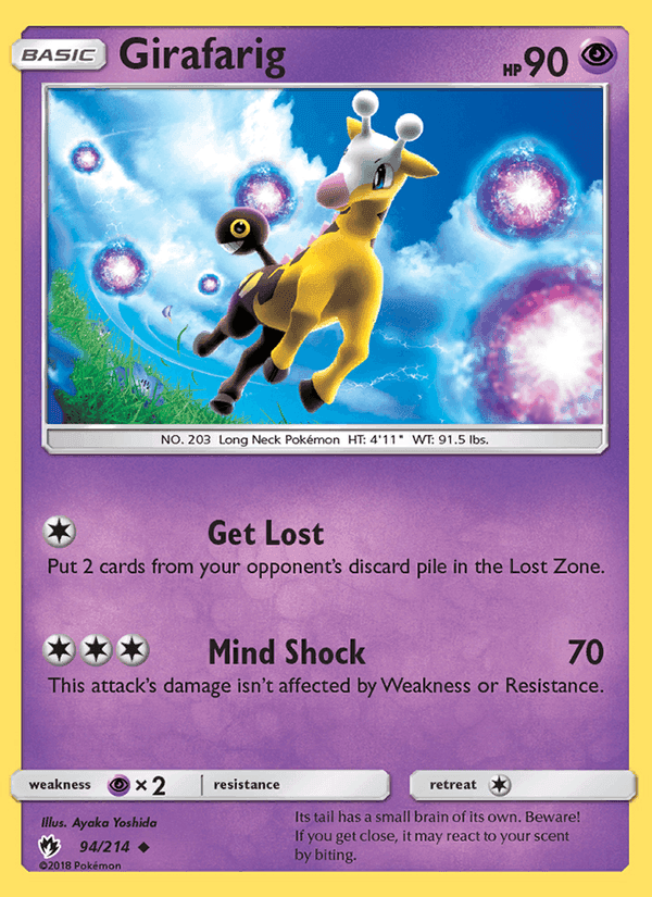 Girafarig, card 94 from Lost Thunder