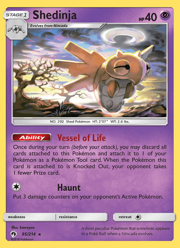 Shedinja, card 95 from Lost Thunder