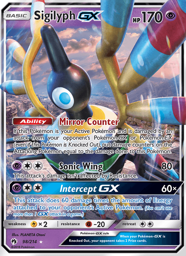 Sigilyph GX, carte 98 de Lost Thunder