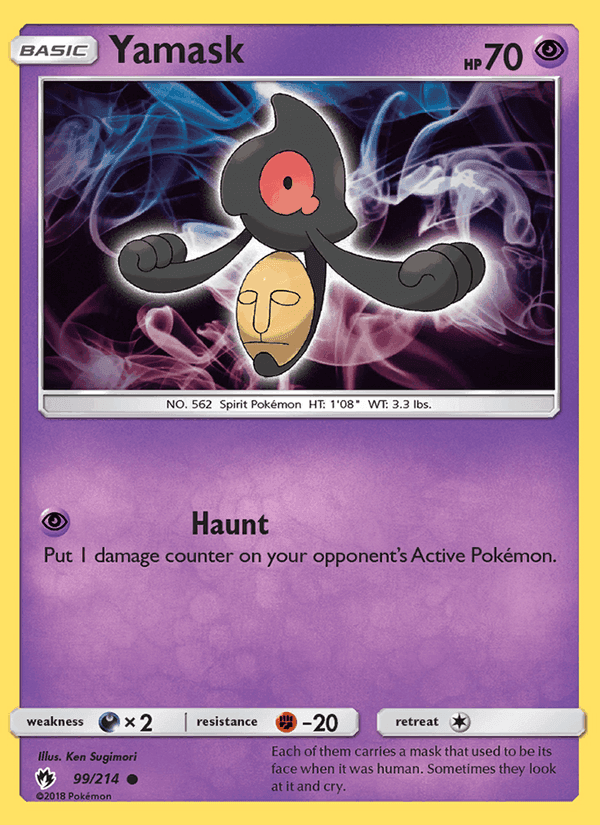 Yamask, card 99 from Lost Thunder